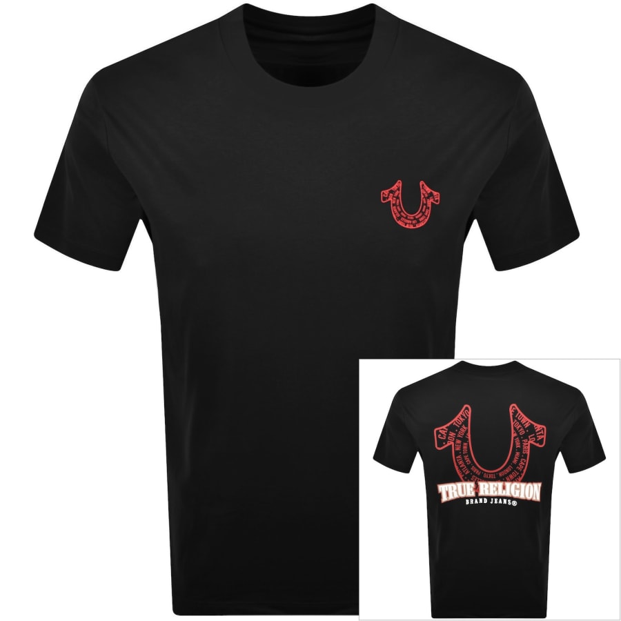 True Religion Spiral T Shirt Black | Mainline Menswear us